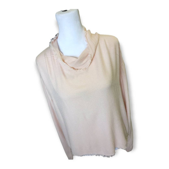 Cloth & Stone Frayed Edge Button Down Back Long Sleeve Top Size Medium - Picture 3 of 9
